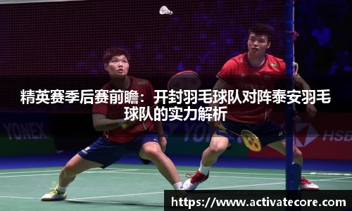 精英赛季后赛前瞻：开封羽毛球队对阵泰安羽毛球队的实力解析